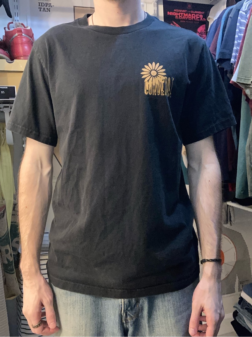 Converse Black Daisy Graphic Men’s T-Shirt